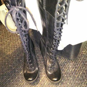 Arizona Lace Up High Heel Boots Size 6